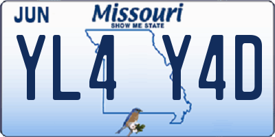 MO license plate YL4Y4D