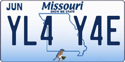 MO license plate YL4Y4E