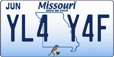 MO license plate YL4Y4F