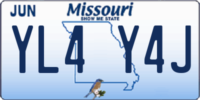 MO license plate YL4Y4J