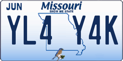 MO license plate YL4Y4K