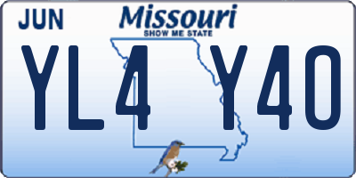 MO license plate YL4Y4O
