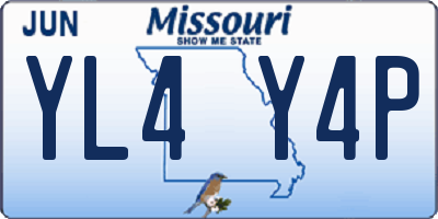 MO license plate YL4Y4P
