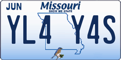 MO license plate YL4Y4S