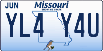 MO license plate YL4Y4U