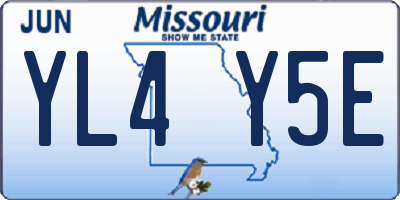 MO license plate YL4Y5E