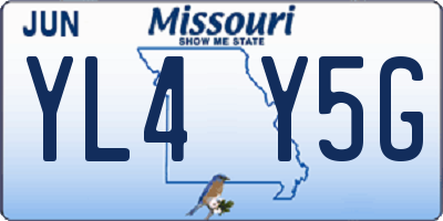 MO license plate YL4Y5G