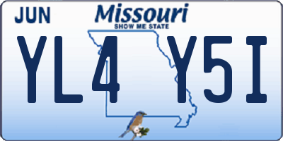 MO license plate YL4Y5I