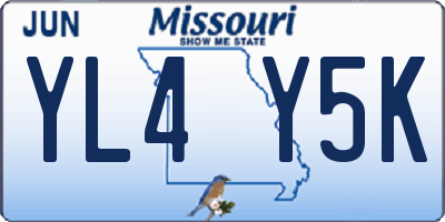MO license plate YL4Y5K