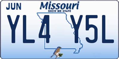 MO license plate YL4Y5L