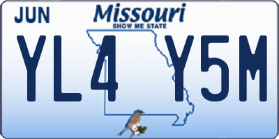 MO license plate YL4Y5M