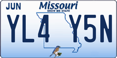 MO license plate YL4Y5N