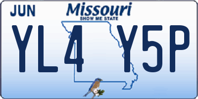 MO license plate YL4Y5P