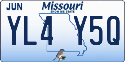 MO license plate YL4Y5Q