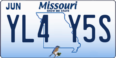 MO license plate YL4Y5S