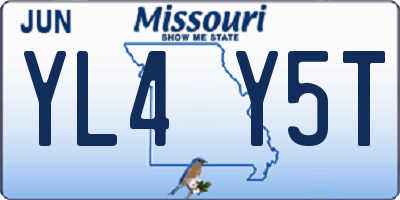 MO license plate YL4Y5T