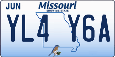 MO license plate YL4Y6A