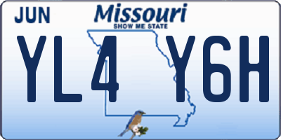 MO license plate YL4Y6H