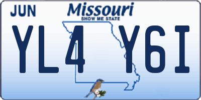 MO license plate YL4Y6I