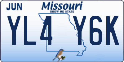 MO license plate YL4Y6K