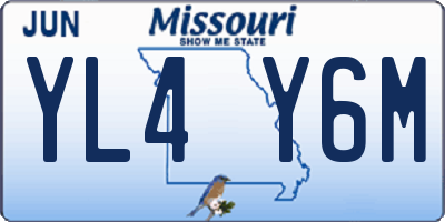 MO license plate YL4Y6M