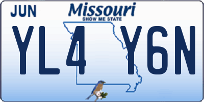 MO license plate YL4Y6N