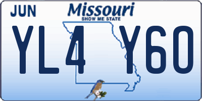 MO license plate YL4Y6O