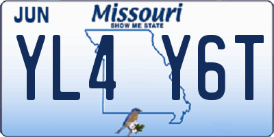 MO license plate YL4Y6T