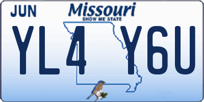 MO license plate YL4Y6U