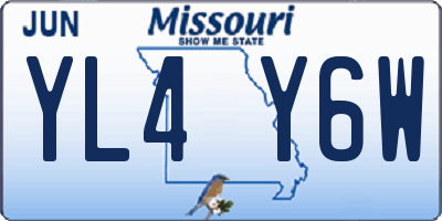 MO license plate YL4Y6W