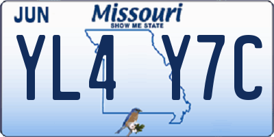 MO license plate YL4Y7C