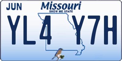 MO license plate YL4Y7H
