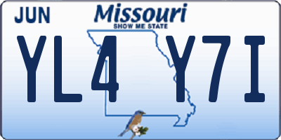 MO license plate YL4Y7I