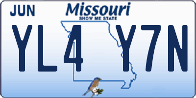 MO license plate YL4Y7N