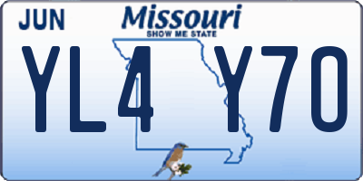 MO license plate YL4Y7O