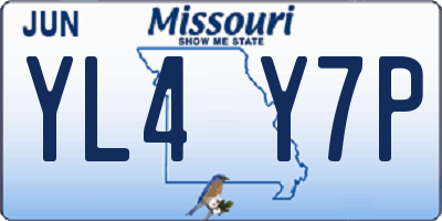 MO license plate YL4Y7P