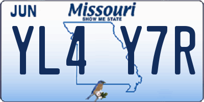 MO license plate YL4Y7R