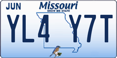 MO license plate YL4Y7T