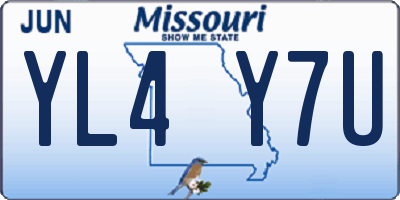 MO license plate YL4Y7U