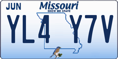 MO license plate YL4Y7V