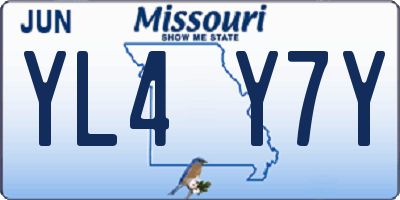 MO license plate YL4Y7Y