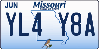 MO license plate YL4Y8A