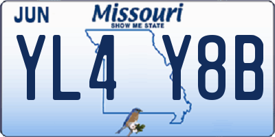 MO license plate YL4Y8B