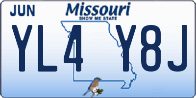 MO license plate YL4Y8J
