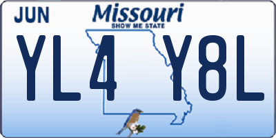 MO license plate YL4Y8L