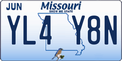 MO license plate YL4Y8N