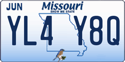 MO license plate YL4Y8Q