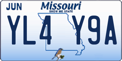 MO license plate YL4Y9A