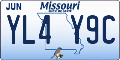 MO license plate YL4Y9C