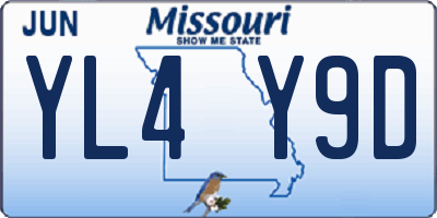 MO license plate YL4Y9D